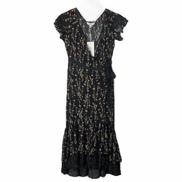 NWT LIKELY Black Floral Melanie Maxi Dress Size 0 - Picture 6 of 10